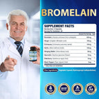 Organic Cadane Bromelain Supplement with Quercetin - 120 Capsules - image 3