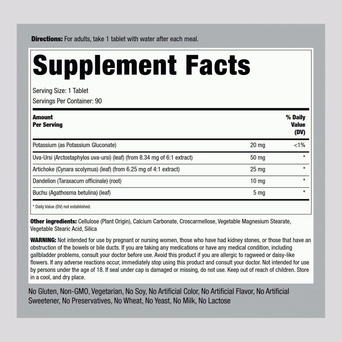 Piping Rock Water Pill for Men and Women - 90 Tablets - image 2