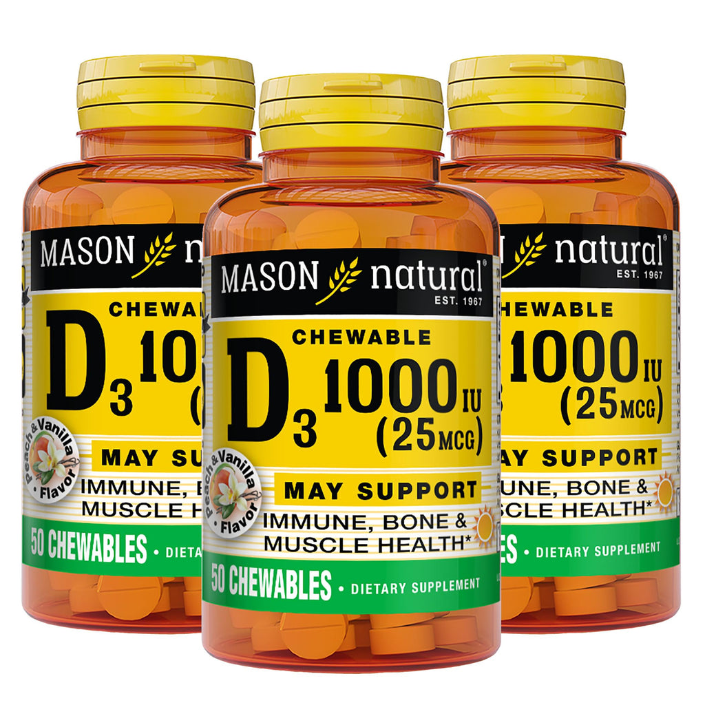 MASON NATURAL Vitamin D3 1000 IU Chewables - 150 Count