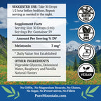 Pure Mountain Botanicals Liquid Melatonin 3mg Drops, Sugar Free - 2 oz - image 2