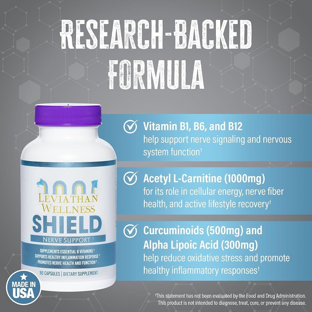 Leviathan Wellness Shield Nerve Health Support - 90 Capsules - image 5