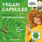 Wild & Organic Artichoke Extract 500 mg Capsules - 90 Count - image 4