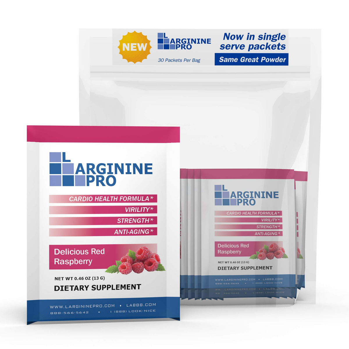 L-Arginine Pro 5,500mg L-Arginine Powder Drink Mix - 60 Packets - image 2