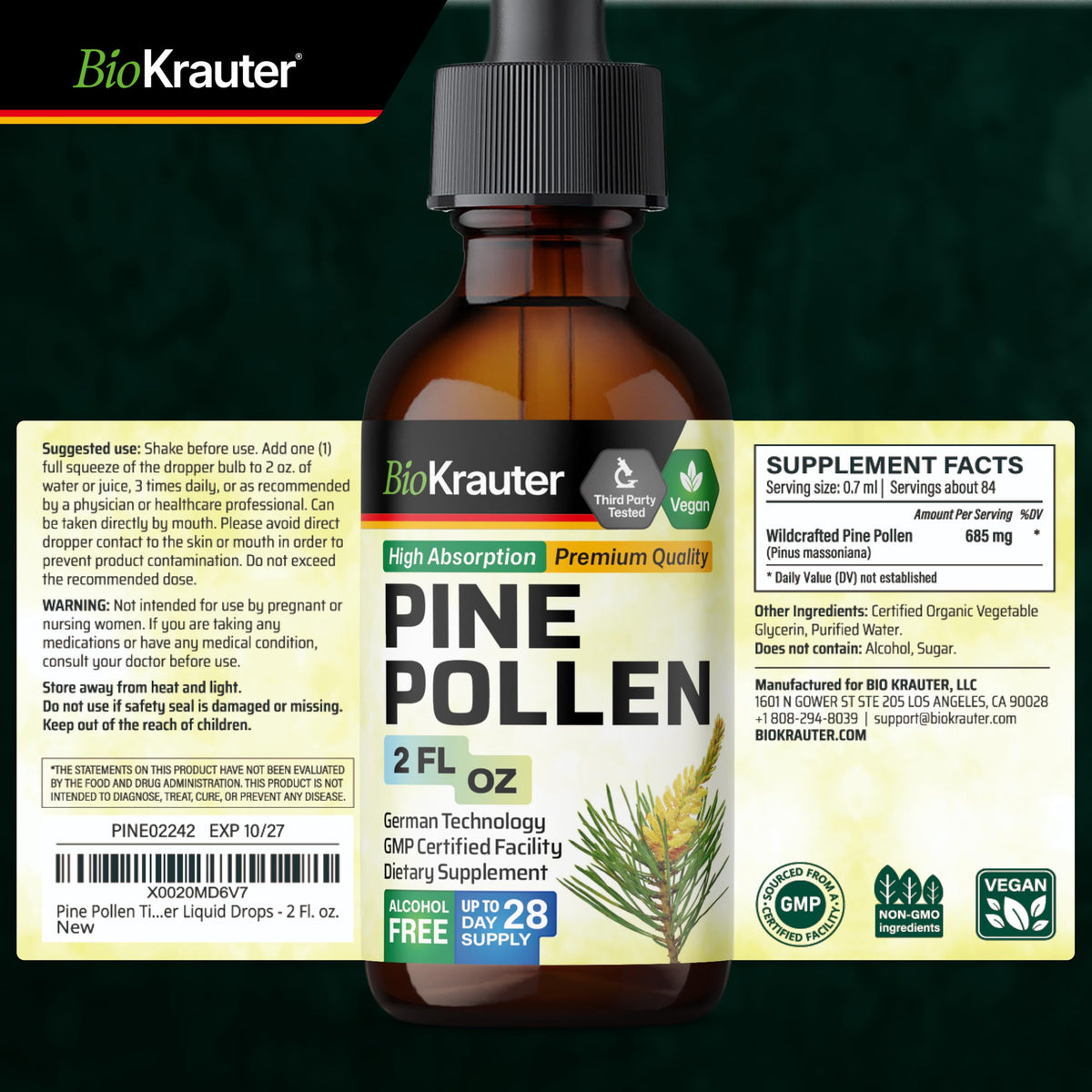 BIO KRAUTER Pine Pollen Tincture