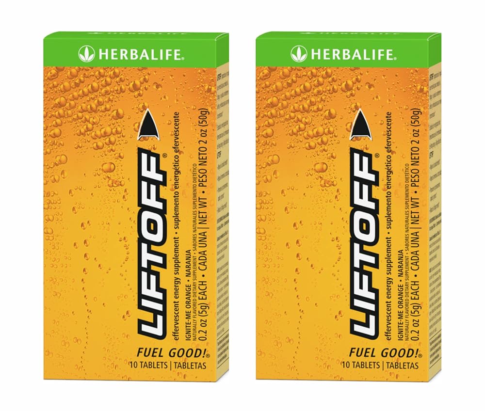Herbalife Liftoff Orange Energy Drink Tablets - 20 Count
