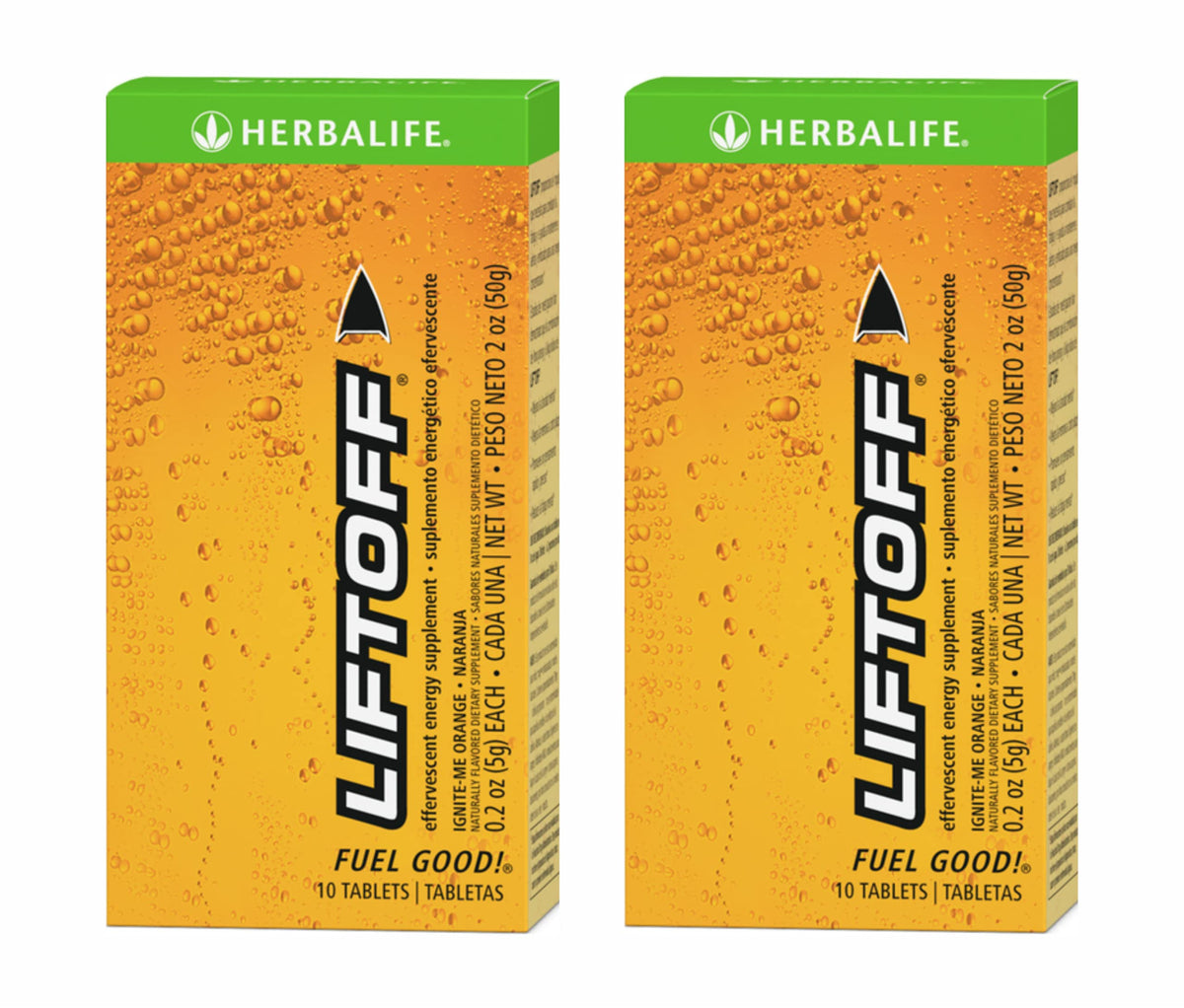 Herbalife Liftoff Orange Energy Drink Tablets - 20 Count