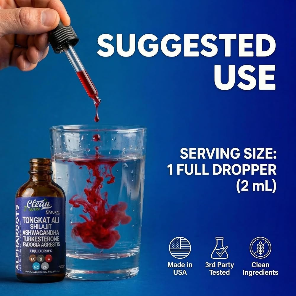 Clean Nutraceuticals Tongkat Ali Liquid Drops Herbal Supplement - 2 Fl Oz - image 6