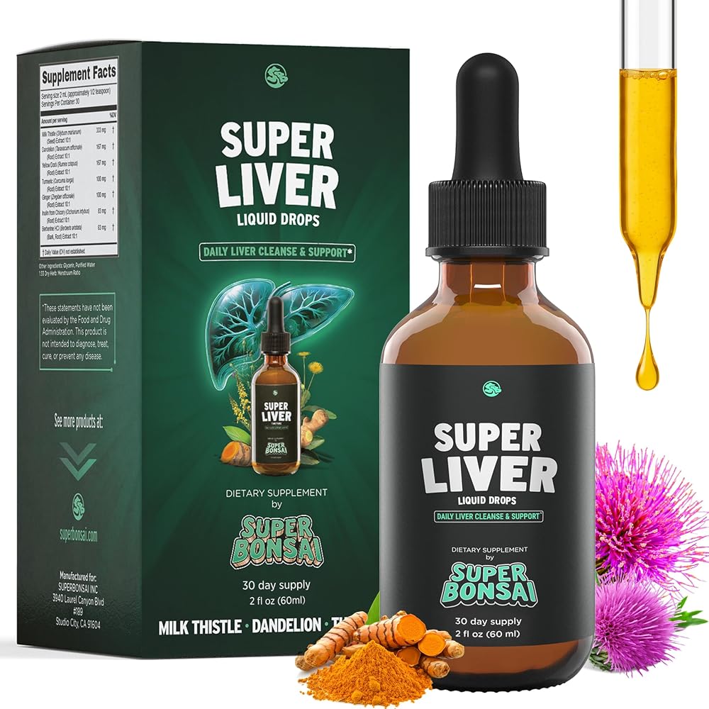 SuperBonsai Super Liver Support with Milk Thistle - All Natural Liver