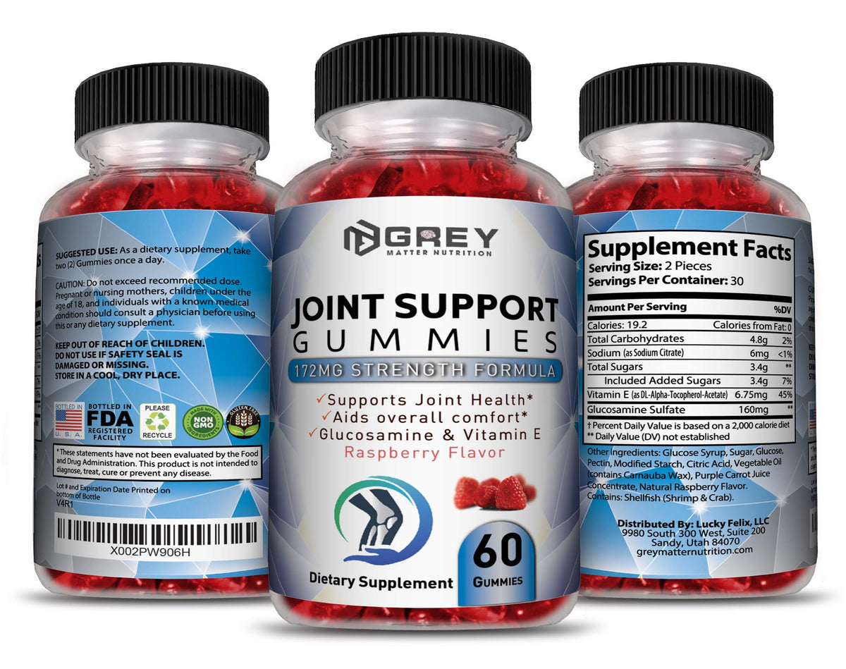 Grey Matter Nutrition Joint Support Gummies 184mg - 60 Gummies - image 4