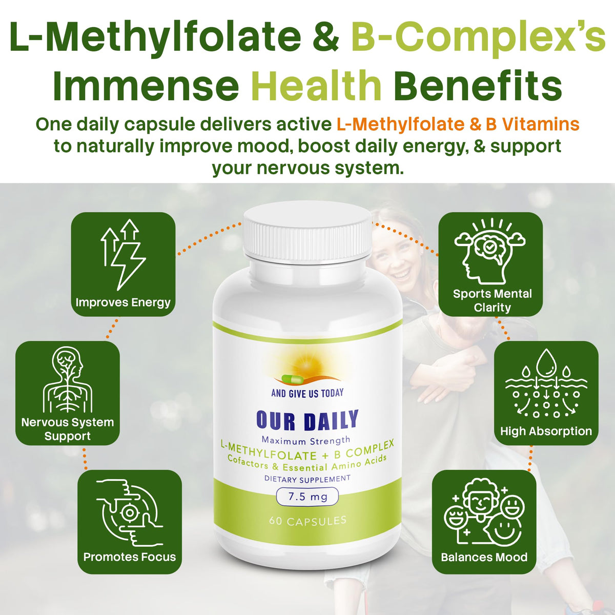 AND GIVE US TODAY OUR DAILY Our Daily Vites L-Methylfolate B Complex