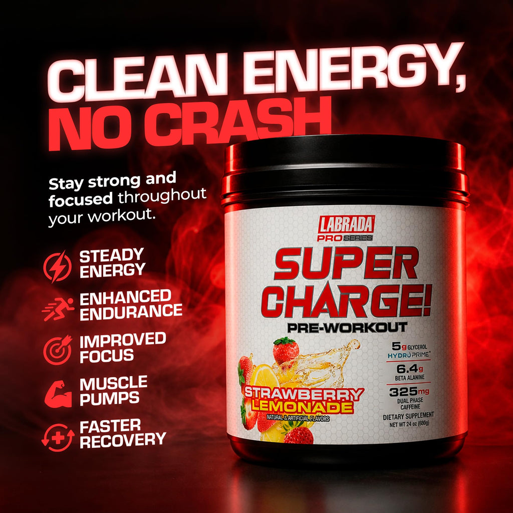 Labrada Pro Series Super Charge Pre-Workout Powder Energy & Pump - 23.7 oz - image 2