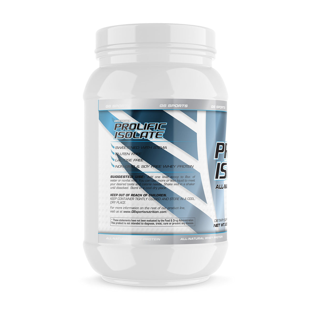 G6 Sports Prolific Whey Protein Isolate Vanilla - 2.5 lb - image 2