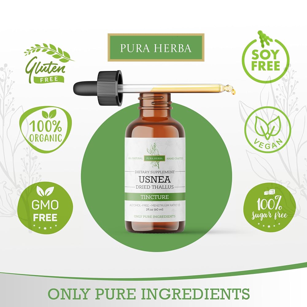 Pura Herba Organic Usnea Liquid Drops Immune Support - 2 Fl Oz - image 3