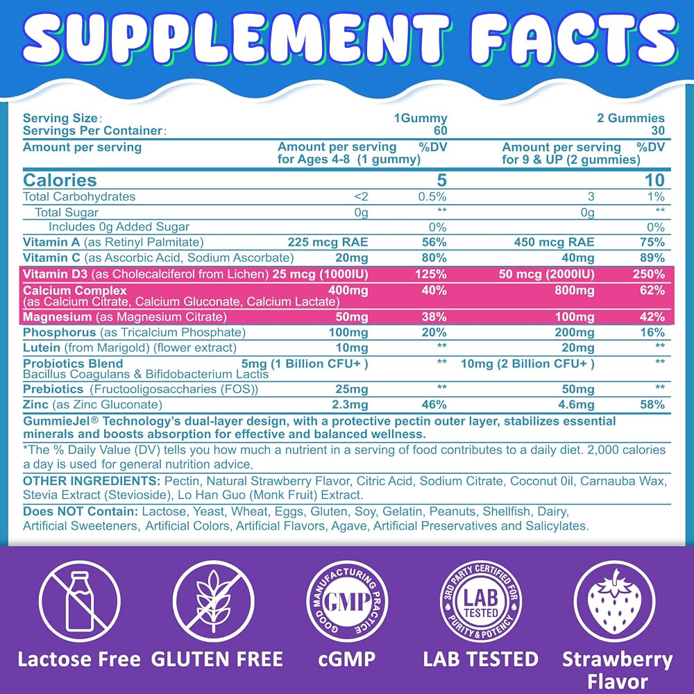 Nextdia Calcium Gummies for Kids 4+
