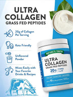 Nature's Truth Collagen Peptides Powder Unflavored Grass Fed - 10 oz - image 5