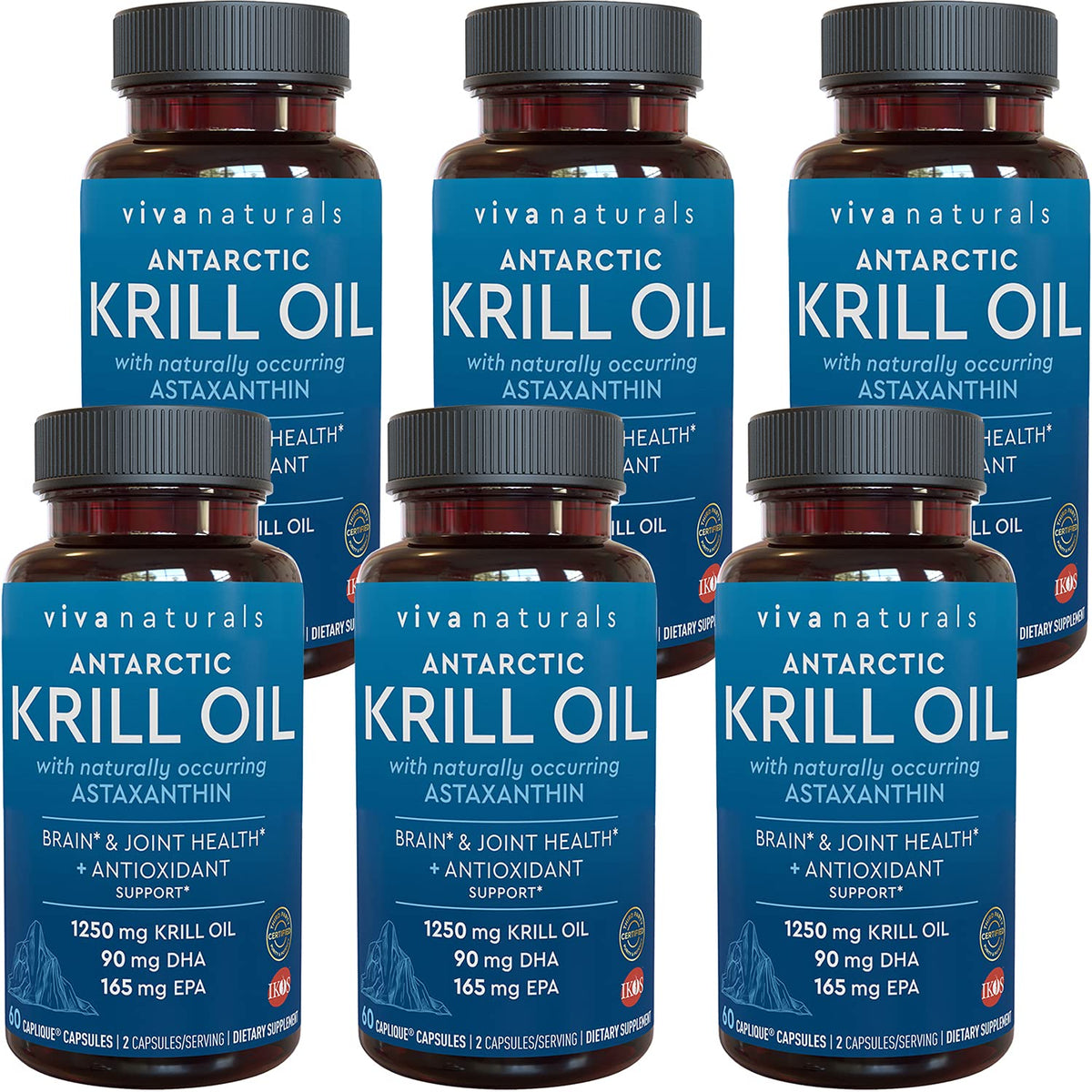 Viva Naturals Antarctic Krill Oil Omega 3 Supplements 1250 mg