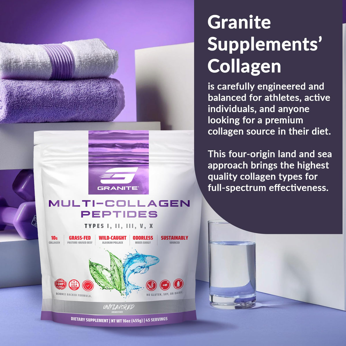 Granite Supplements Collagen Peptides Powder - 16 oz - image 7