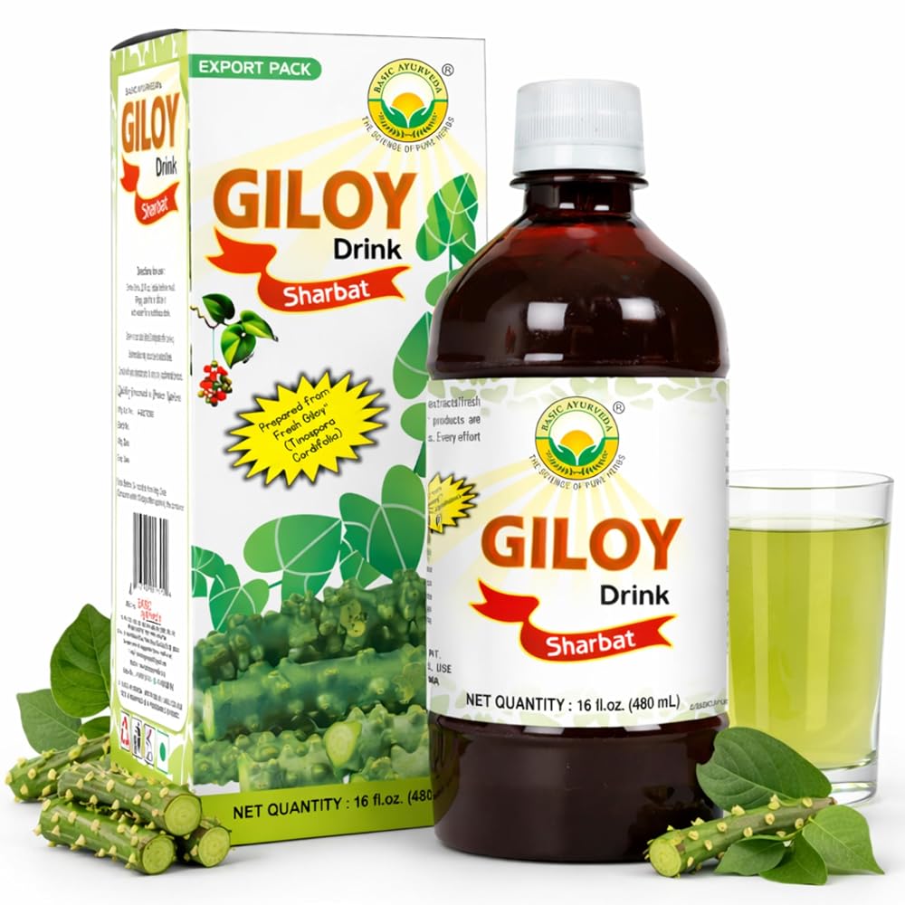 BASIC AYURVEDA Giloy Juice Herbal Tonic - 480ml