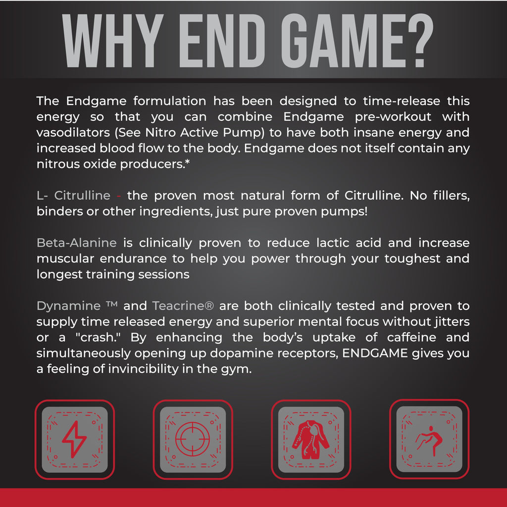 Body Fuse End Game Time-Release Pre-Workout Powder - 30 Servings - image 6