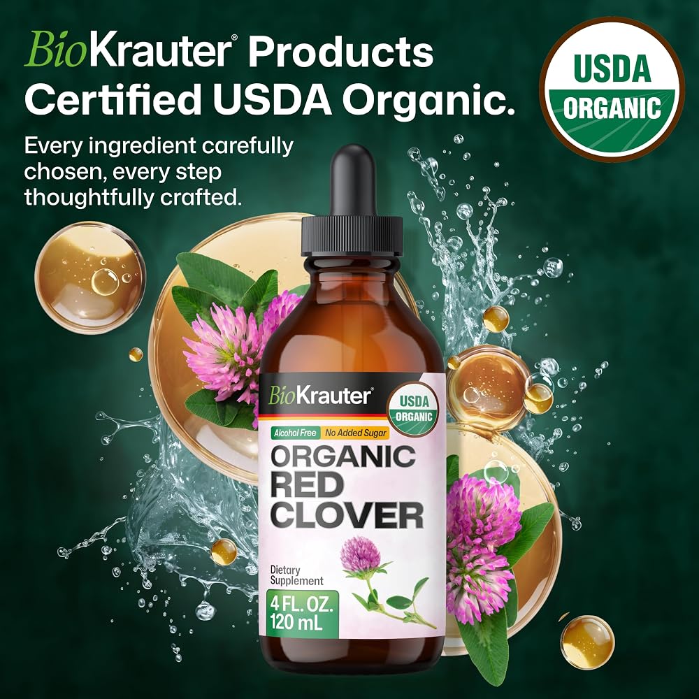 BIO KRAUTER Red Clover Extract for Menopause - 4 Fl Oz - image 3