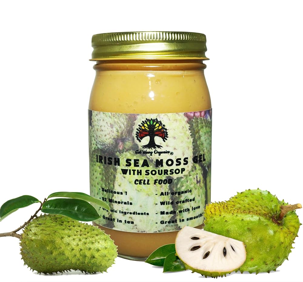 GET WAVY ORGANICS Irish Sea Moss Gel with Soursop - 32 oz