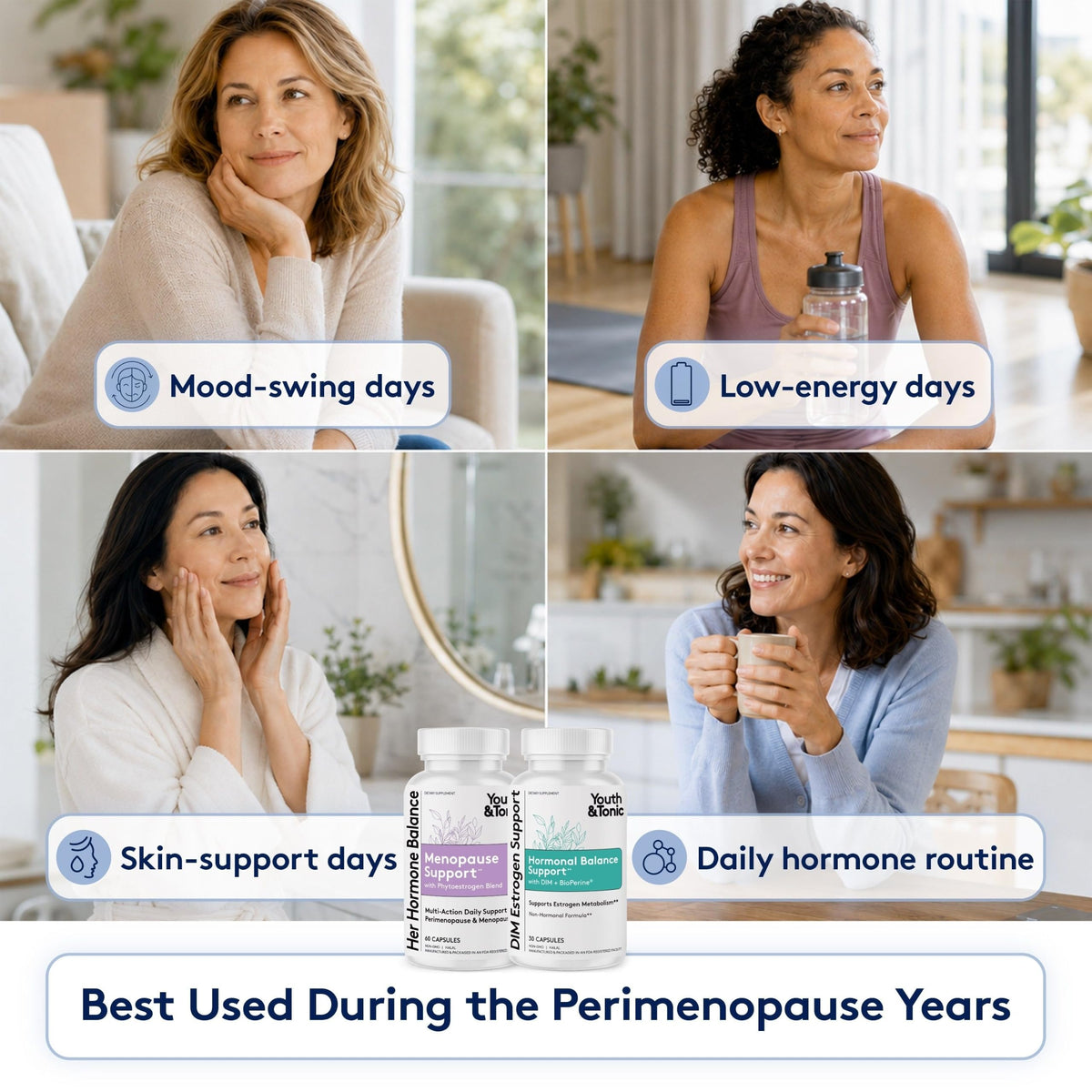 Youth & Tonic Perimenopause Hormone Balance Supplement - 90 Capsules - image 4