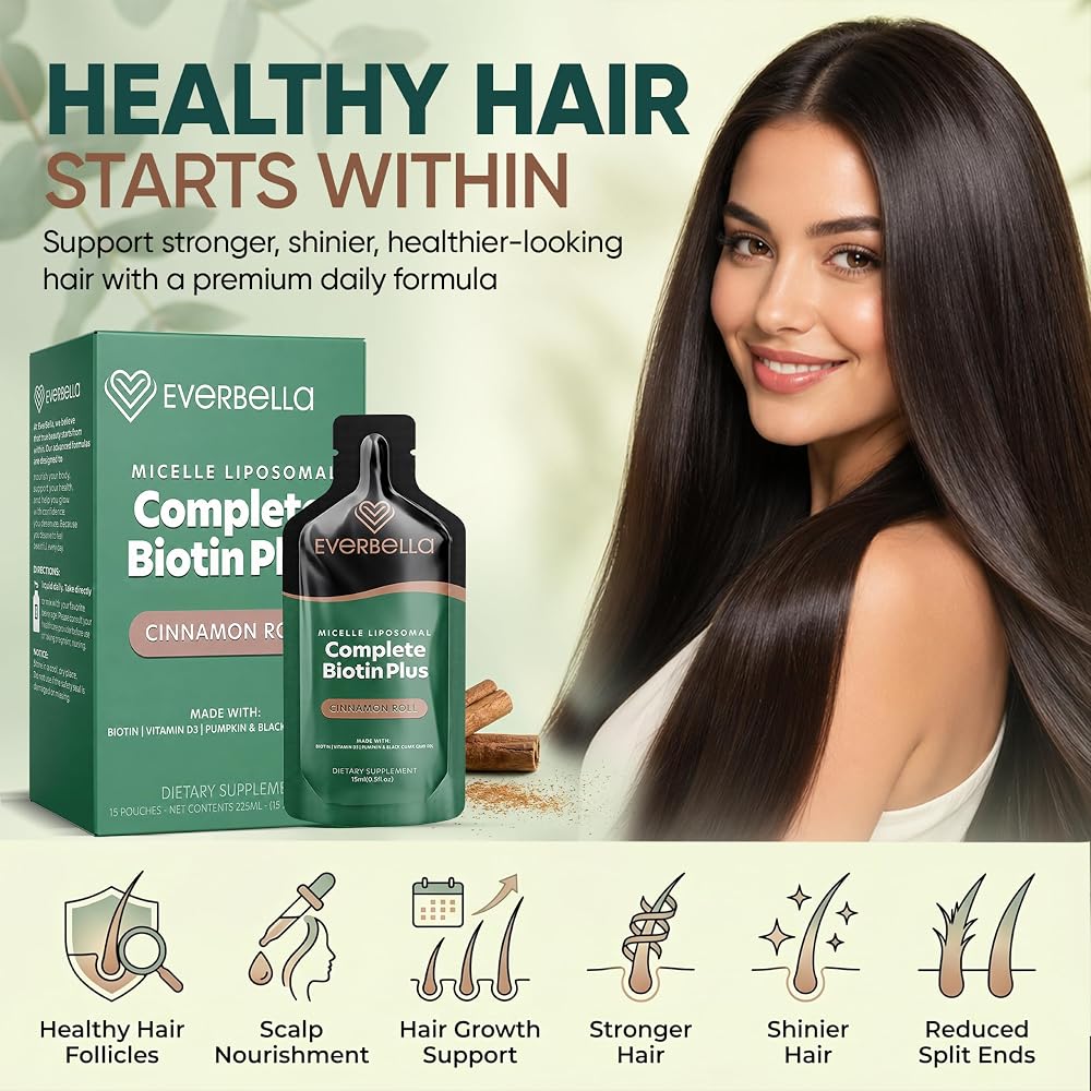 EVERBELLA Complete Biotin Plus Liposomal Liquid - 15-Day Supply - image 5