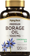 Piping Rock Borage Oil Supplement 1000mg - 120 Softgels