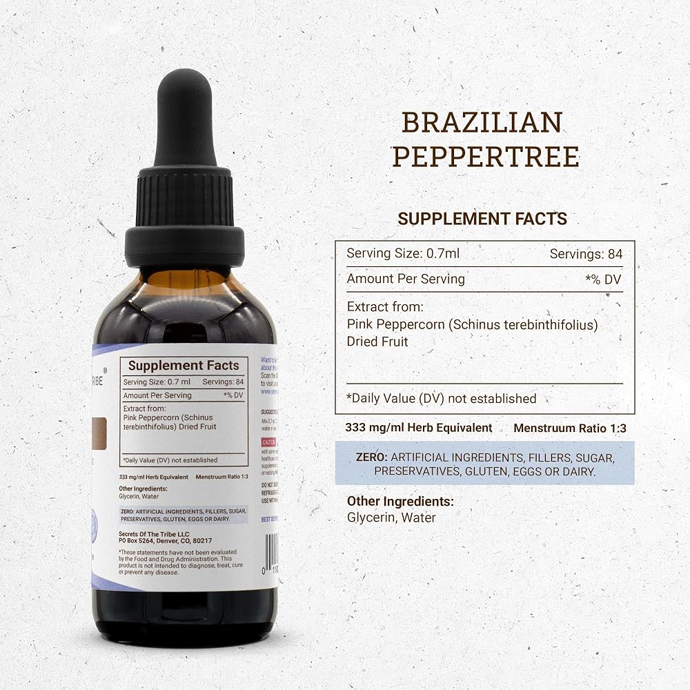 Secrets of the Tribe Brazilian Peppertree Tincture Alcohol-Free - image 10