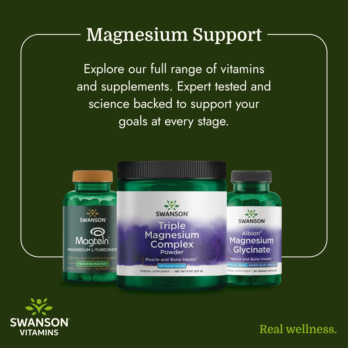 Swanson Triple Magnesium Complex Powder 400 mg - 8 oz - image 6