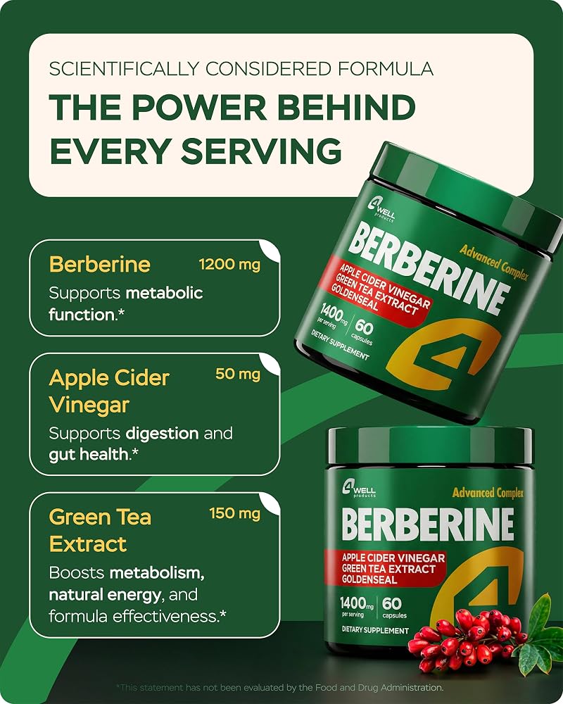 4Well Products Berberine HCL & Japanese Green Tea Extract 150mg