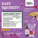 Wild & Organic Saffron Drops - 88.5 mg Saffron Supplement for Mood