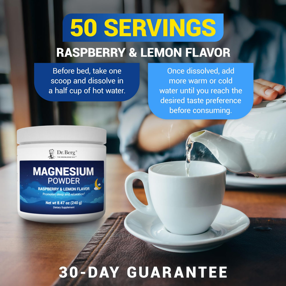Dr. Berg Magnesium Glycinate Powder Raspberry Lemon - 50 Servings - image 8