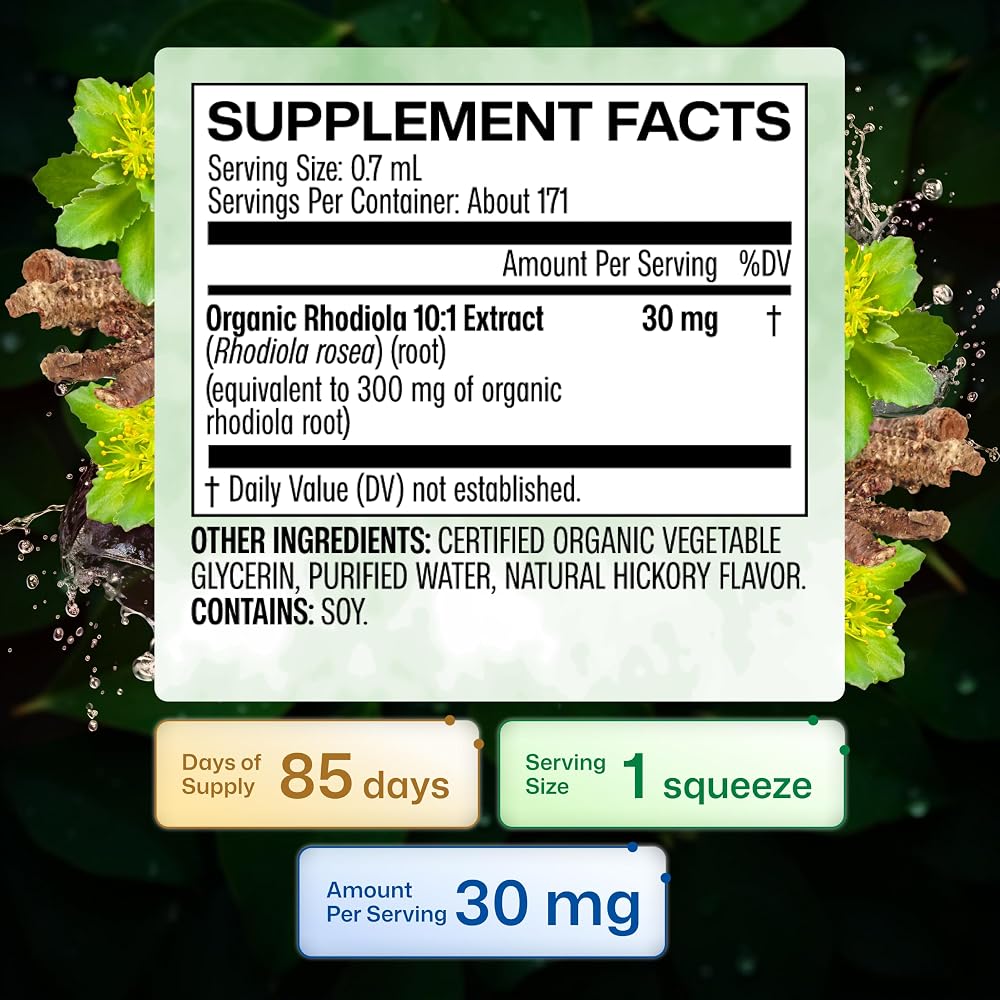 BIO KRAUTER Rhodiola Rosea Extract for Calmness Support - 4 Fl Oz - image 5