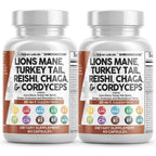 Clean Nutraceuticals Lions Mane 20in1 Mushroom Supplement - 120 Capsules