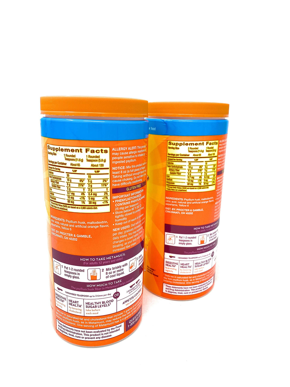 Metamucil Sugar Free Fiber Supplement Orange Smooth - 260 Servings - image 3