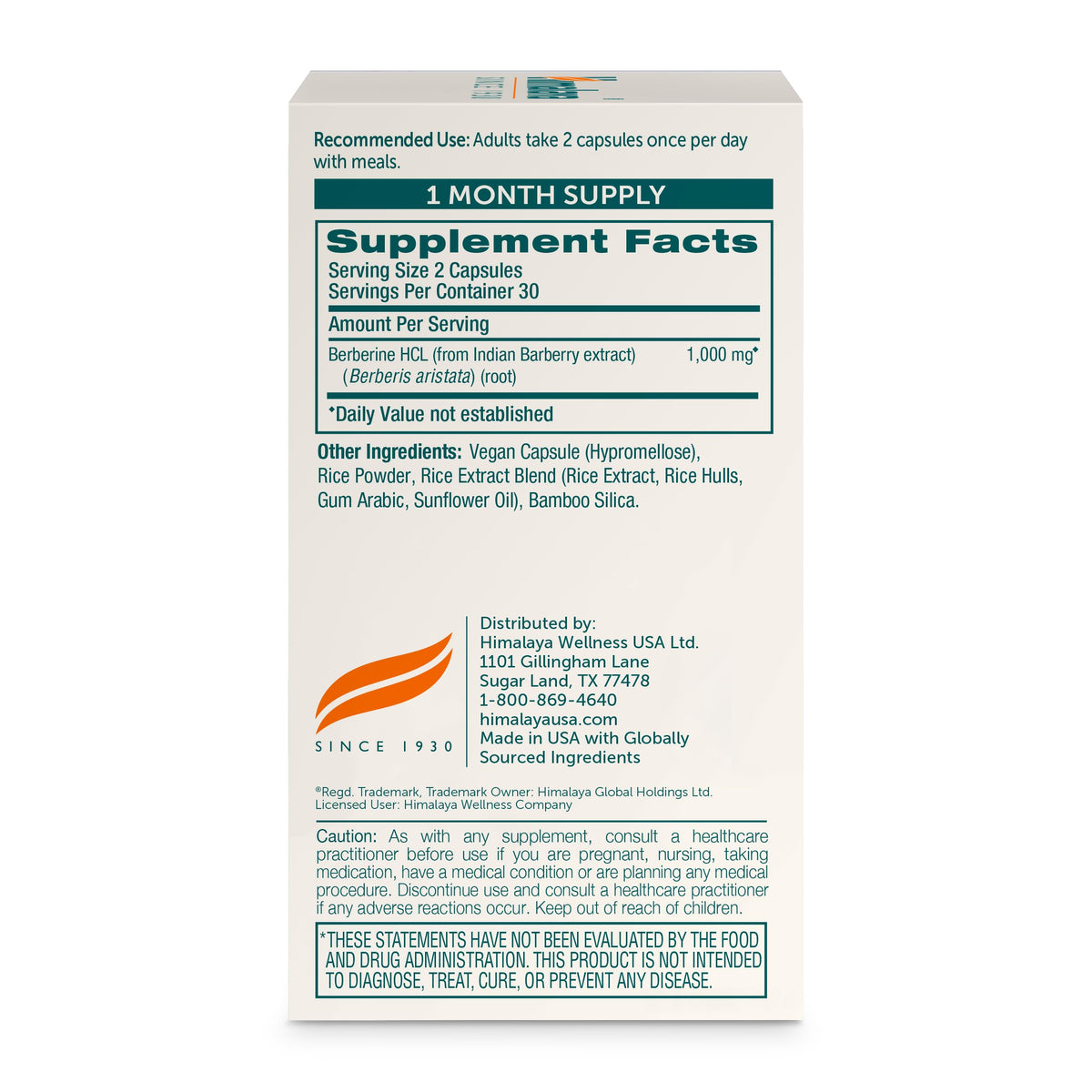 Himalaya Berberine Supplement 1000 mg - 60 Vegetarian Capsules - image 2