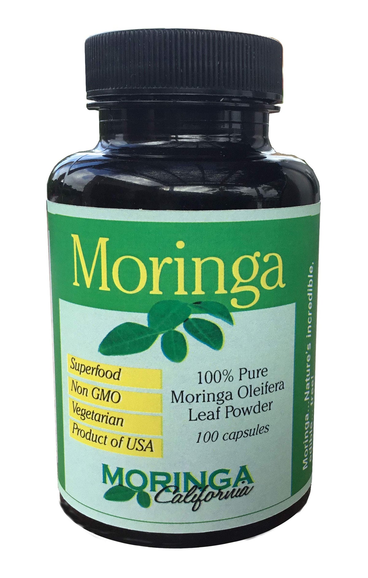 Moringa California Moringa Oleifera Powder - 100 Vegetarian Capsules