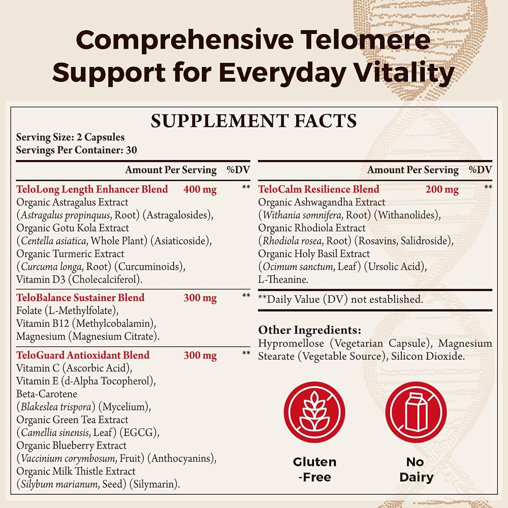 Orinthalixium Telomere Lengthening Supplements