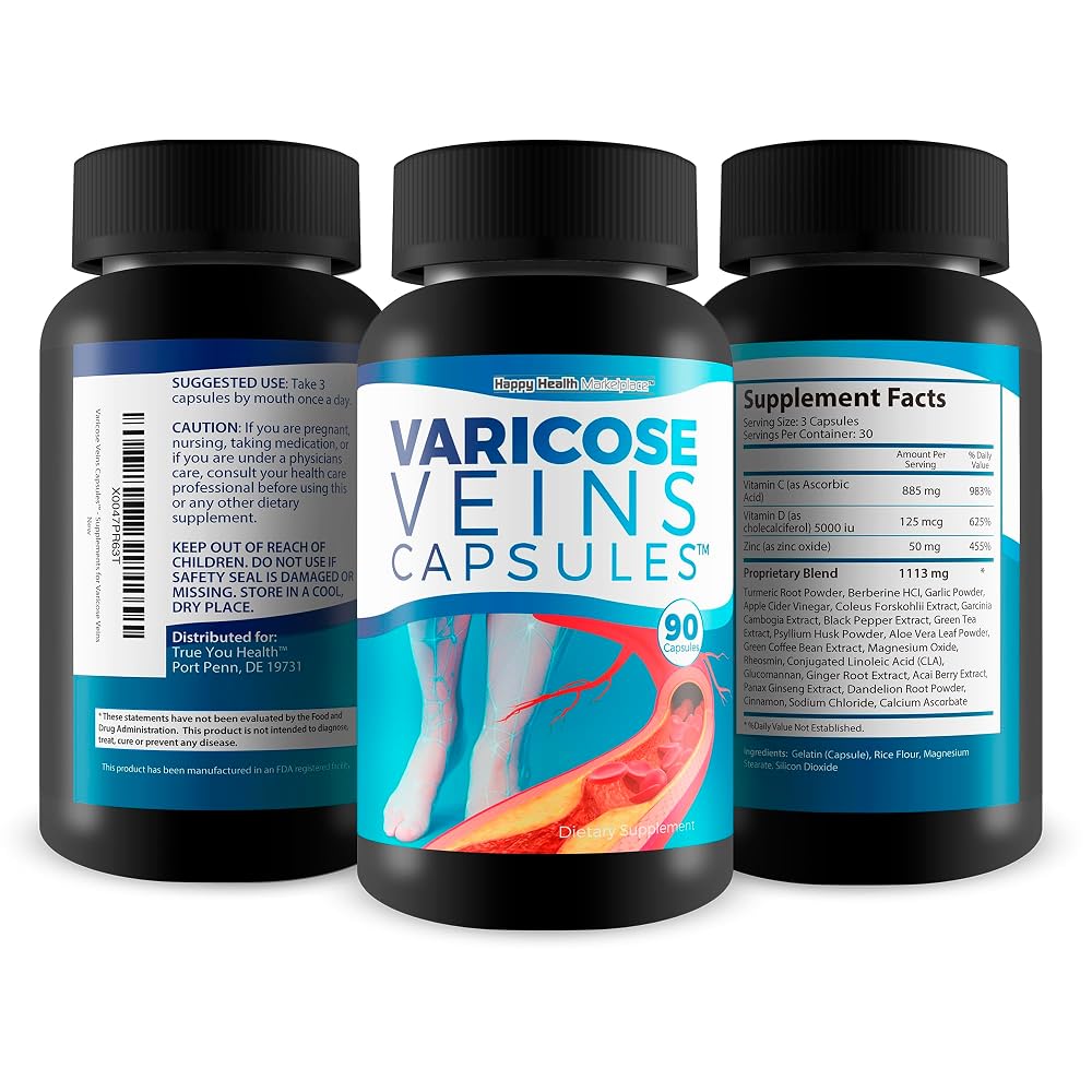 Happy Health Marketplace Varicose Veins Capsules - 90 Capsules - image 4