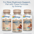 SOLARAY Fermented Turkey Tail Mushroom - 60 Vegetarian Capsules - image 6