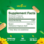 KIKI Green Mullein Leaf Extract Capsules - 1000mg - 90 Count - image 7