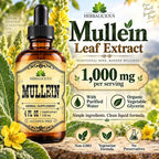 HERBALICIOUS Mullein Drops for Lungs Organic Lung Cleanse - 4 Fl Oz - image 3