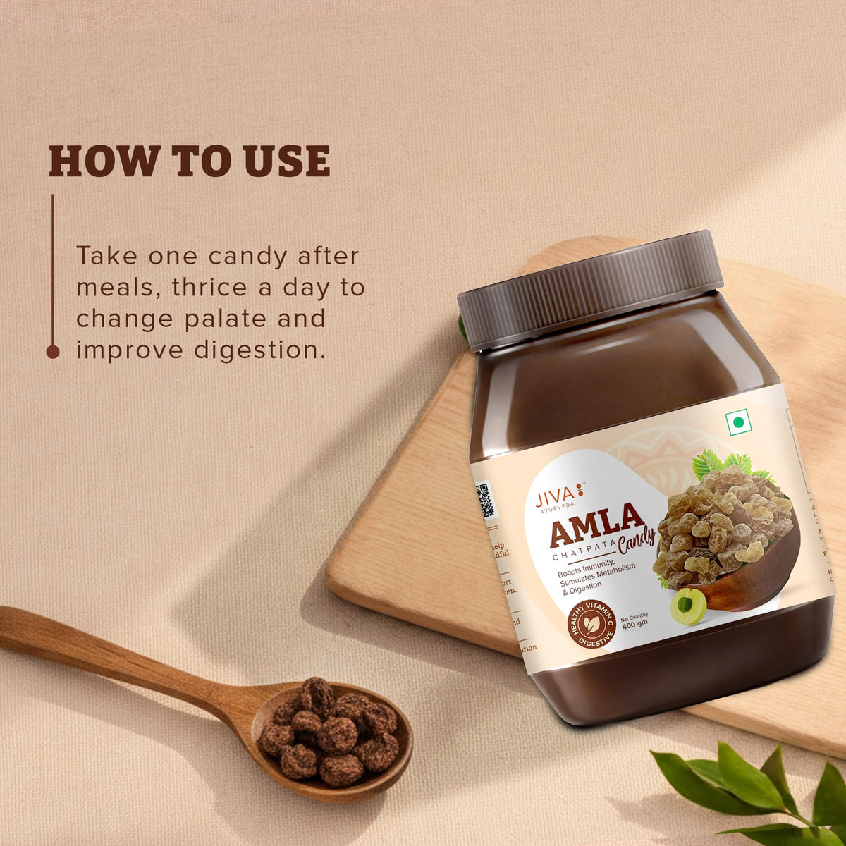 Jiva Ayurveda Amla Candy Chatpata - 400g - image 7