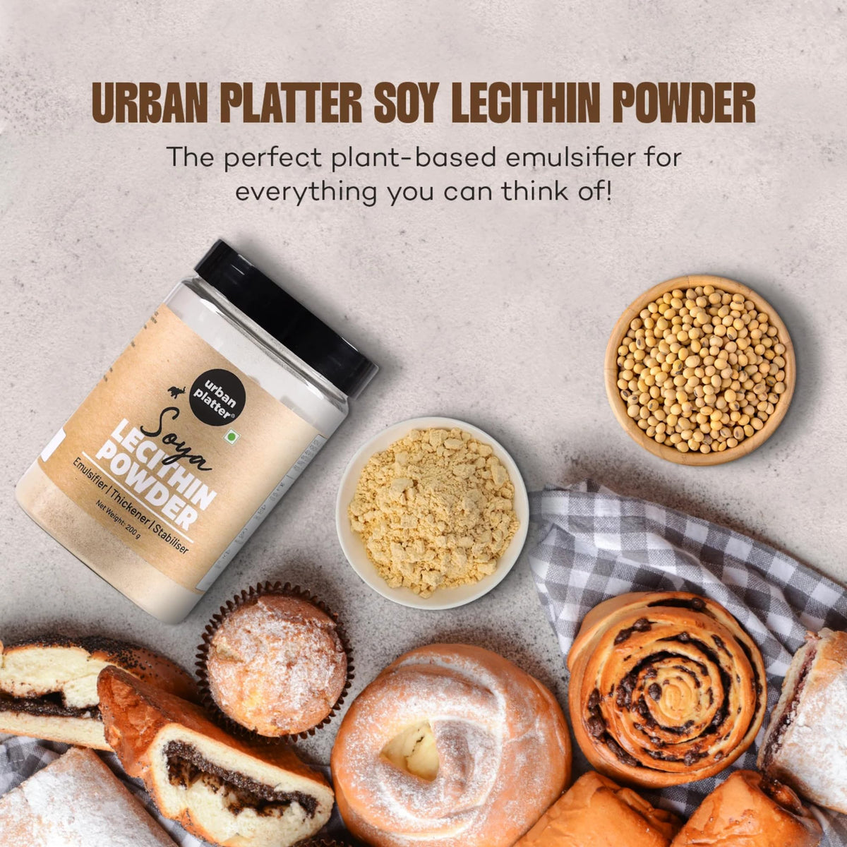 Urban Platter Soya Lecithin Powder Natural Emulsifier - 200g - image 5