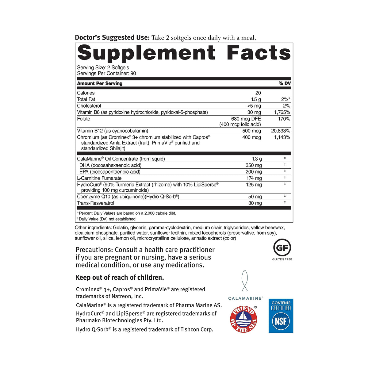 Dr. Sinatra Omega Q Plus Resveratrol and Turmeric - 180 Softgels - image 2