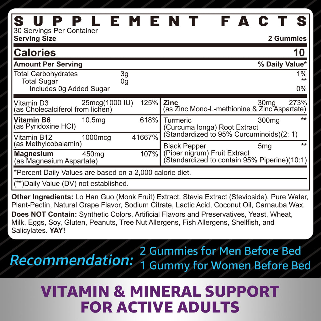 NEVISS Zinc and Magnesium Aspartate Gummies - 120 Count - image 2