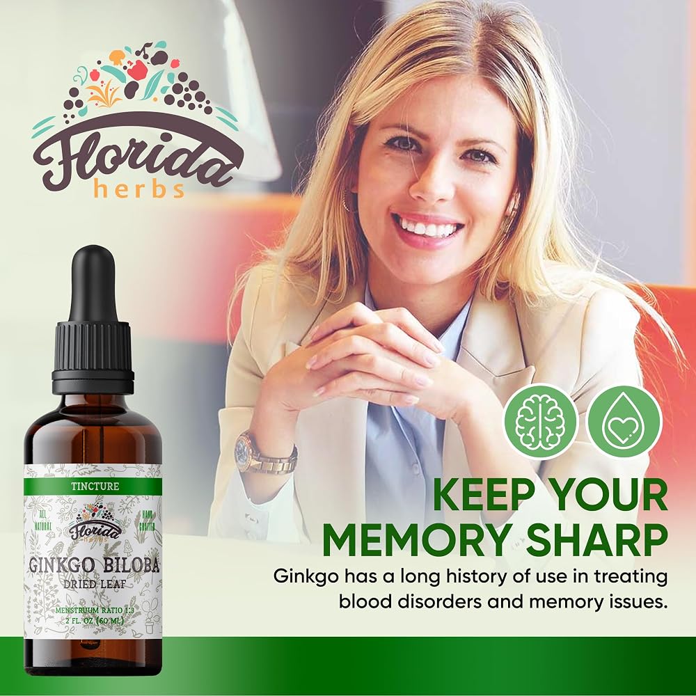 Florida Herbs Ginkgo Biloba Tincture Organic Extract - 2 Fl Oz - image 3