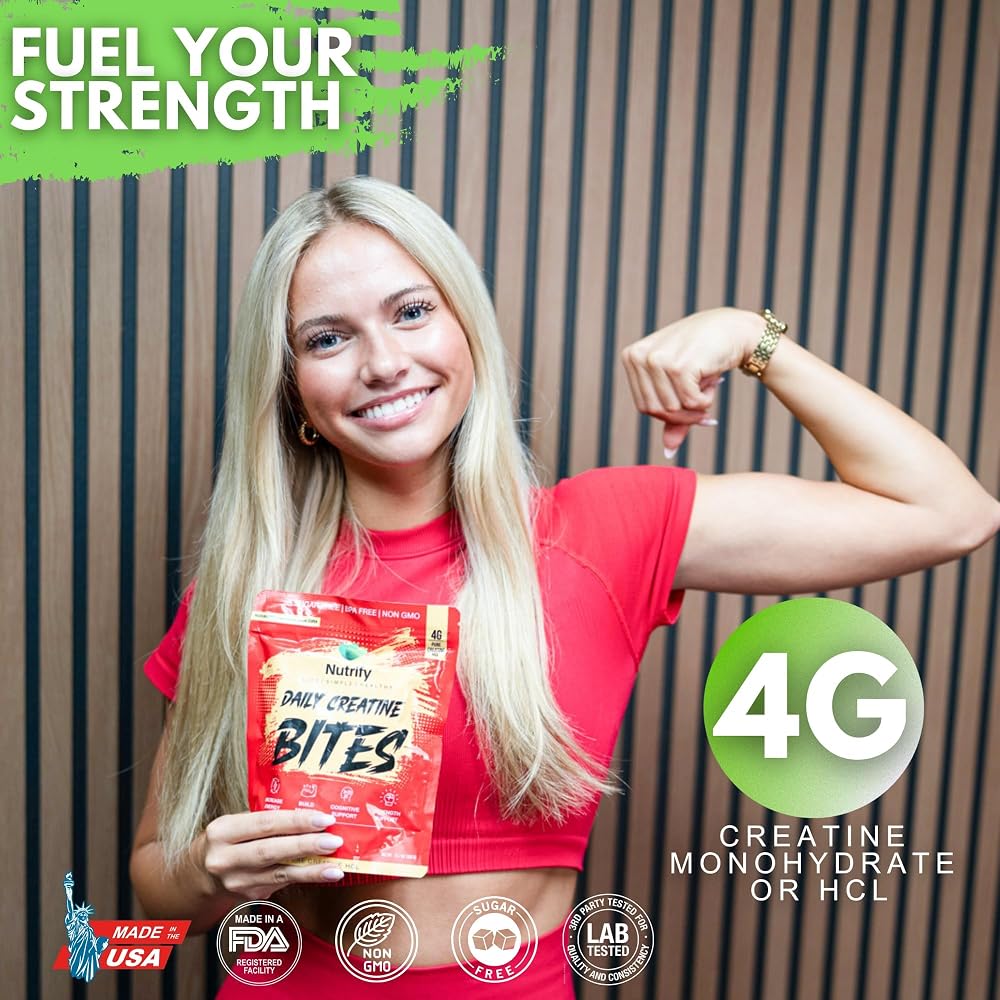 Nutrify Creatine Gummies for Women Creatine Monohydrate Preworkout