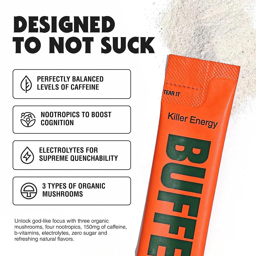 BUFFED Energy Functional Energy Mix Pineapple Thrash - 30 Stick Packs - image 2